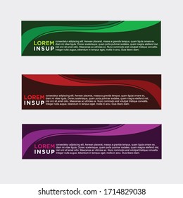 modern style of web banner template
-abstract geometric web design banner template isolated on dark grey background
