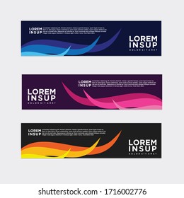 estilo moderno de plantilla de banner web
-plantilla de banner de diseño geométrico abstracto aislada en fondo gris oscuro