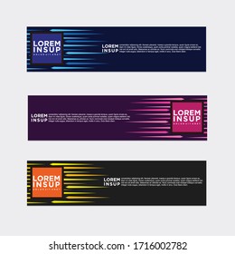 estilo moderno de plantilla de banner web
-plantilla de banner de diseño geométrico abstracto aislada en fondo gris oscuro
