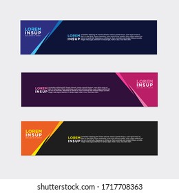 modern style of web banner template
-abstract geometric web design banner template isolated on dark grey background