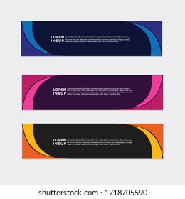 modern style of web banner template
-abstract geometric web design banner template isolated on dark grey background