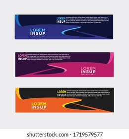 modern style of web banner template
-abstract geometric web design banner template isolated on dark grey background