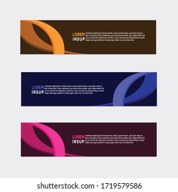 modern style of web banner template
-abstract geometric web design banner template isolated on dark grey background