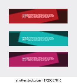modern style of web banner template
-abstract geometric web design banner template isolated on dark grey background