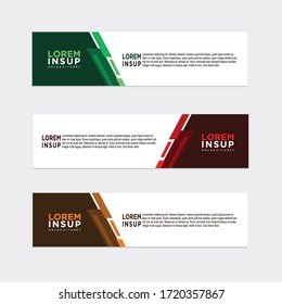 modern style of web banner template
-abstract geometric web design banner template isolated on dark grey background