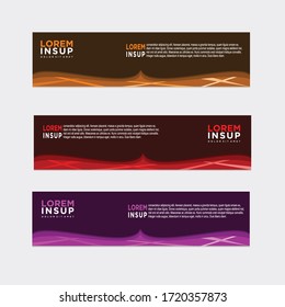 modern style of web banner template
-abstract geometric web design banner template isolated on dark grey background