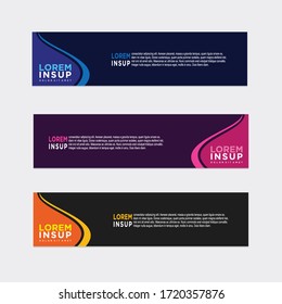 modern style of web banner template
-abstract geometric web design banner template isolated on dark grey background