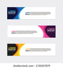 modern style of web banner template
-abstract geometric web design banner template isolated on dark grey background