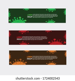 
diseño web estilo moderno plantilla de banner virus aislamiento geométrico banner de diseño web 