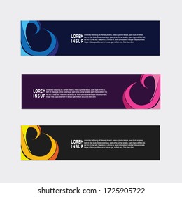 estilo moderno plantilla de banner web plantilla de banner diseño web geométrico abstracto plantilla de banner aislado en fondo gris oscuro