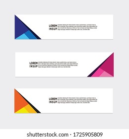 Moderne Webbannervorlage abstrakte geometrische Webdesigngestaltervorlage isoliert auf dunkelgrauem Hintergrund