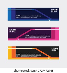 modern style of web banner template abstract geometric web design banner template isolated on dark grey background