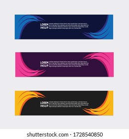 modern style of web banner template abstract geometric web design banner template isolated on dark grey background