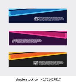 modern style of web banner template abstract geometric web design banner template isolated on dark grey background