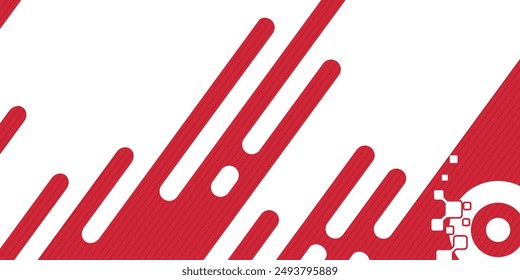 Modern style white abstract background. abstract red geometric shapes and black stripes. Design for all fields, vector illustration.