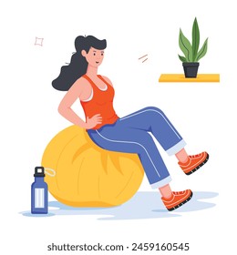 Modern Style Workout Mini Illustrations