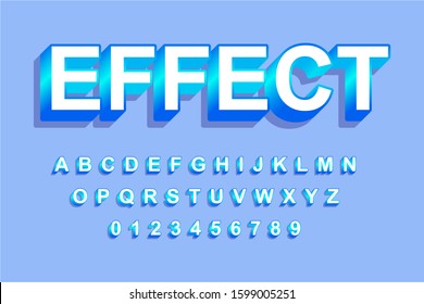 modern styled 3D trendy font and alphabet for poster, sticker