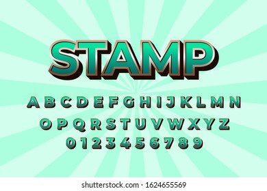 modern styled 3D trendy font and alphabet for poster, sticker