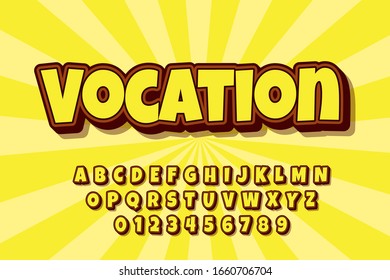 modern styled 3D trendy font and alphabet for poster, sticker