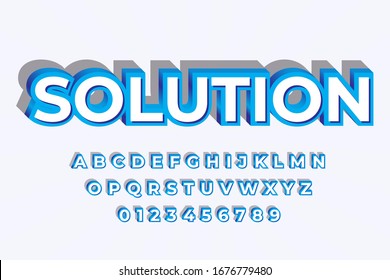 letra y alfabeto moderno en 3D para afiches, pegatinas