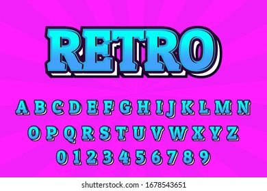modern styled 3D trendy font and alphabet for poster, sticker