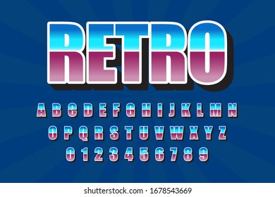 modern styled 3D trendy font and alphabet for poster, sticker