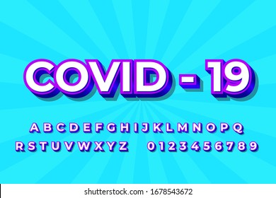 modern styled 3D trendy font and alphabet for poster, sticker