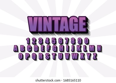 3D-Schrift mit modernem Design und Alphabet für Poster, Aufkleber