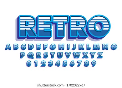 modern styled 3D trendy font and alphabet for poster, sticker
