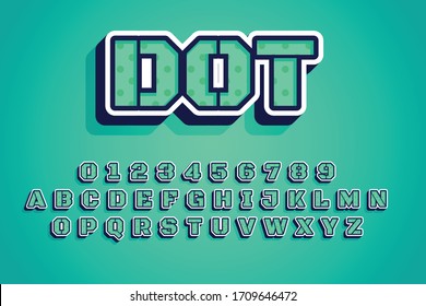 letra y alfabeto moderno en 3D para afiches, pegatinas