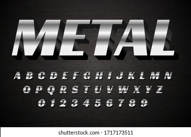 modern styled 3D trendy font and alphabet for poster, sticker