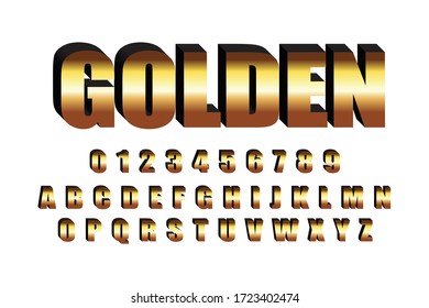 modern styled 3D trendy font and alphabet for poster, sticker