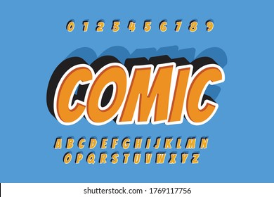 modern styled 3D trendy font and alphabet for poster, sticker