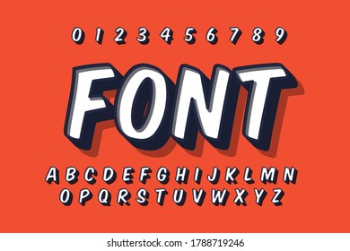 letra y alfabeto moderno 3D para afiches, pegatinas