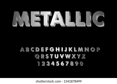 Modern styled 3D trendy set of alphabet letters