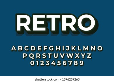Modern styled 3D trendy set of alphabet letters