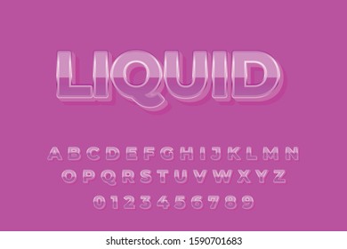 Modern styled 3D trendy set of alphabet letters
