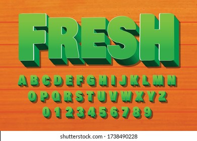 Conjunto moderno de estilo 3D de letras alfabéticas