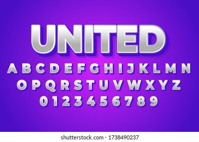 Conjunto moderno de estilo 3D de letras alfabéticas