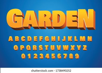 Conjunto moderno de estilo 3D de letras alfabéticas