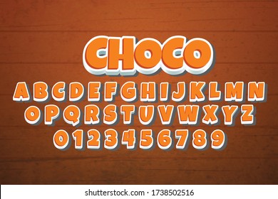 Modern styled 3D trendy set of alphabet letters