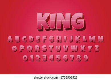 Conjunto moderno de estilo 3D de letras alfabéticas