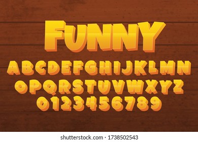 Modern styled 3D trendy set of alphabet letters