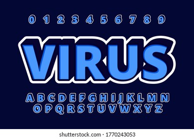 Modern styled 3D trendy set of alphabet letters