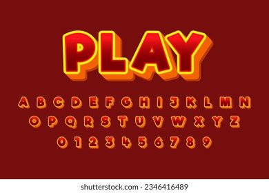 Conjunto moderno de estilo 3D de letras alfabéticas