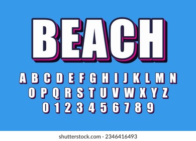 Conjunto moderno de estilo 3D de letras alfabéticas