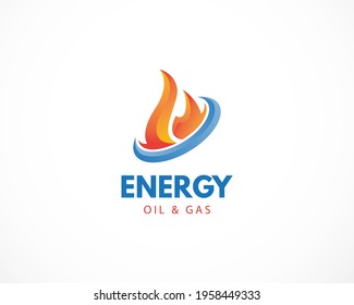 Modern Styled Logo for Oil and Gas Business Company care oil gas symbol creative