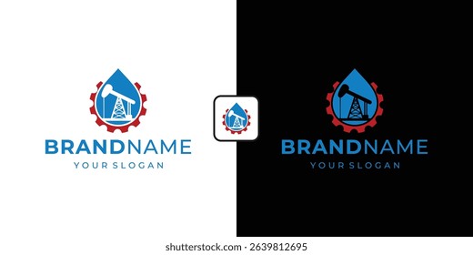 Modern Styled Logo vector for Oil and Gas Business Company care oil gas symbol creative