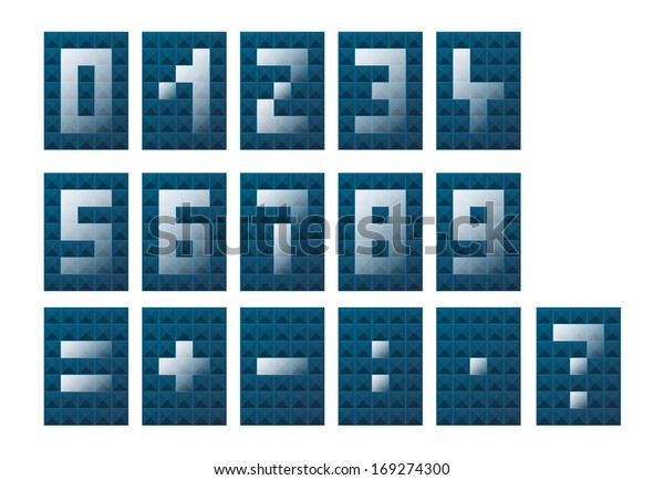 Modern styled
numbers and mathematical symbols
