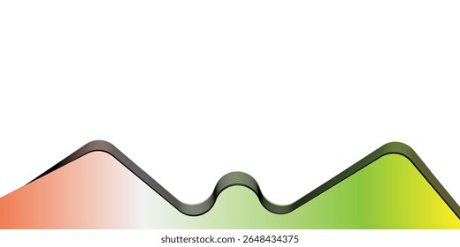 A modern and stylish abstract background featuring a smooth gradient transition from red to green, enhanced with a halftone line texture that adds a sense of motion and depth.